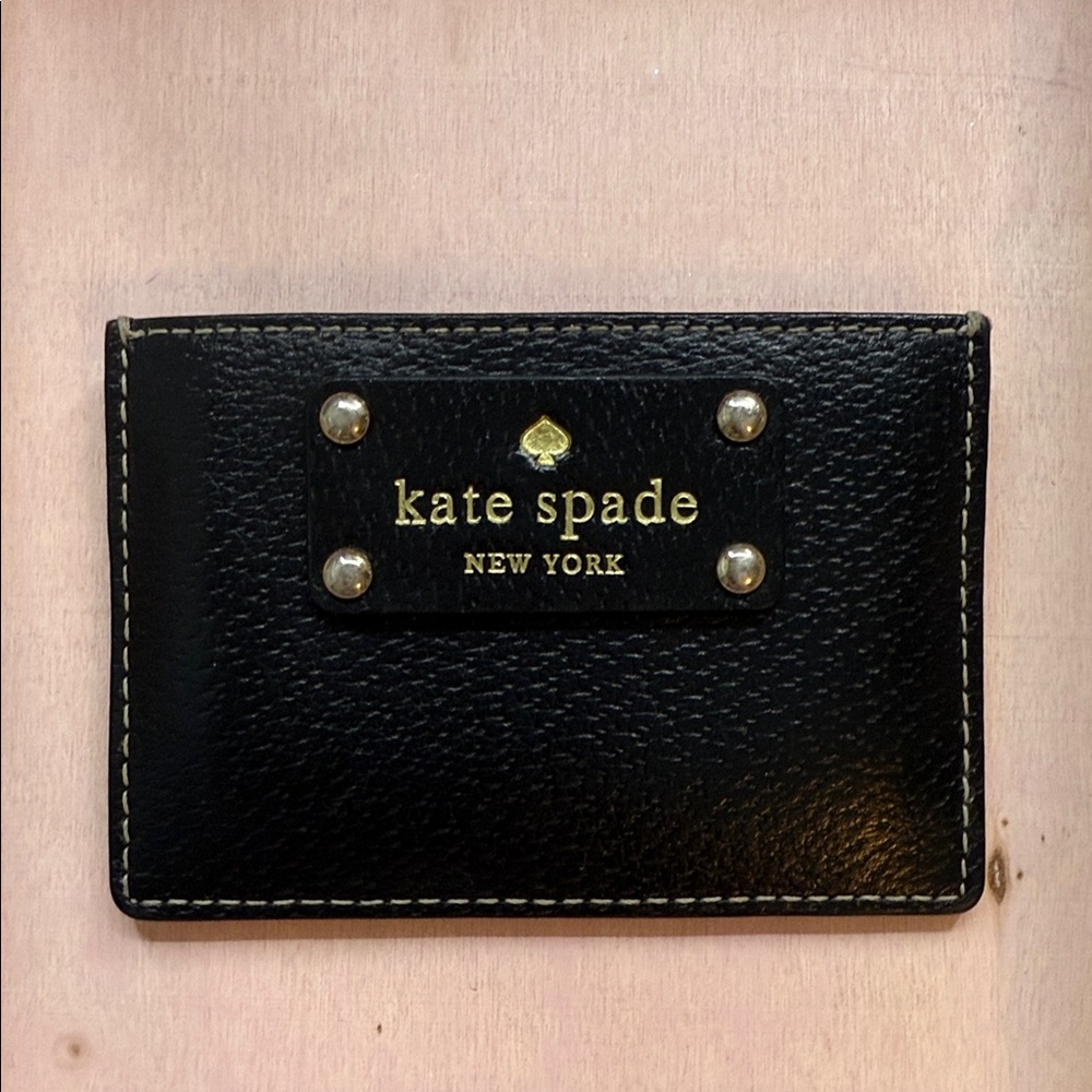 Kate Spade Black Leather Card Holder